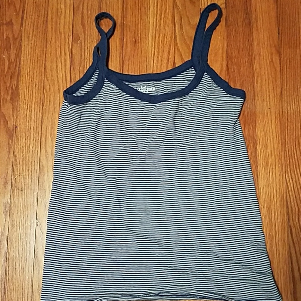 Blue/White Striped Tank Top